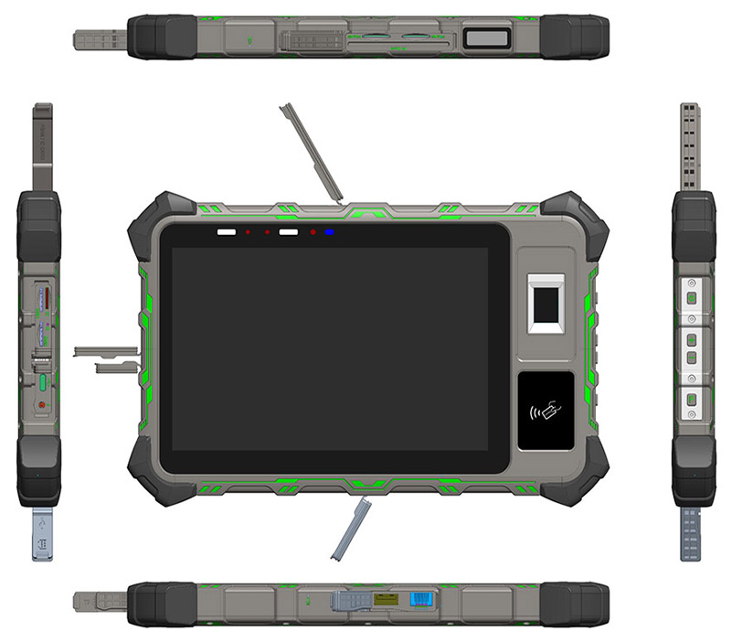 Android UHF-surfplatta med fingeravtryck