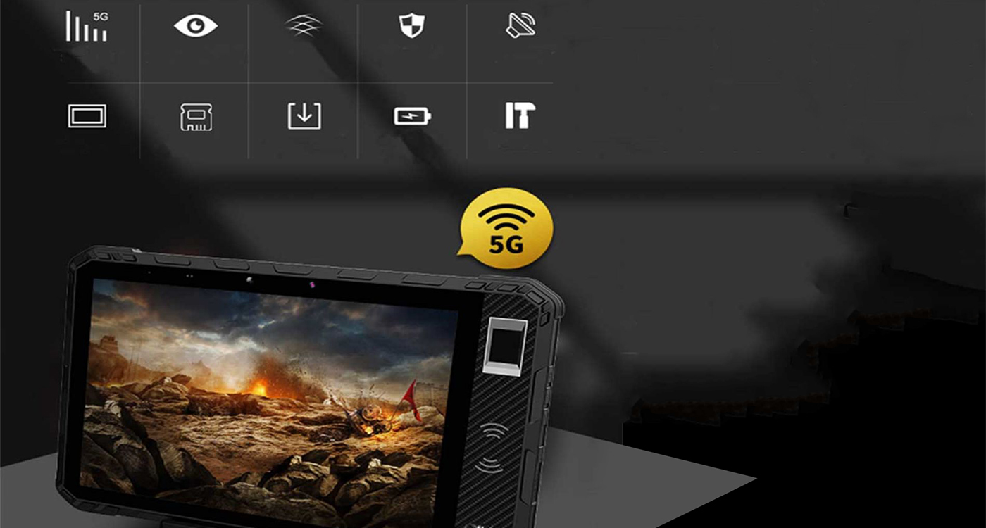 5G βιομηχανικό Android tablet δακτυλικών αποτυπωμάτων