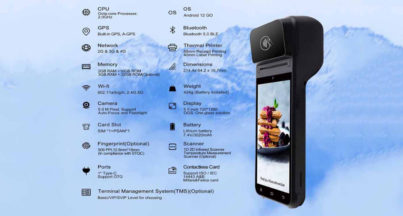 android handheld pos device 