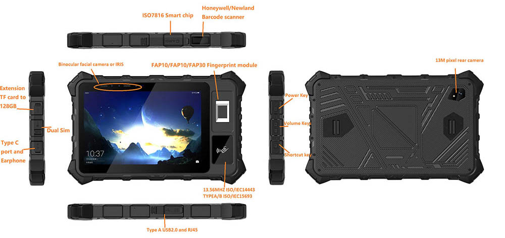 Android biometric tablet PC for voter system