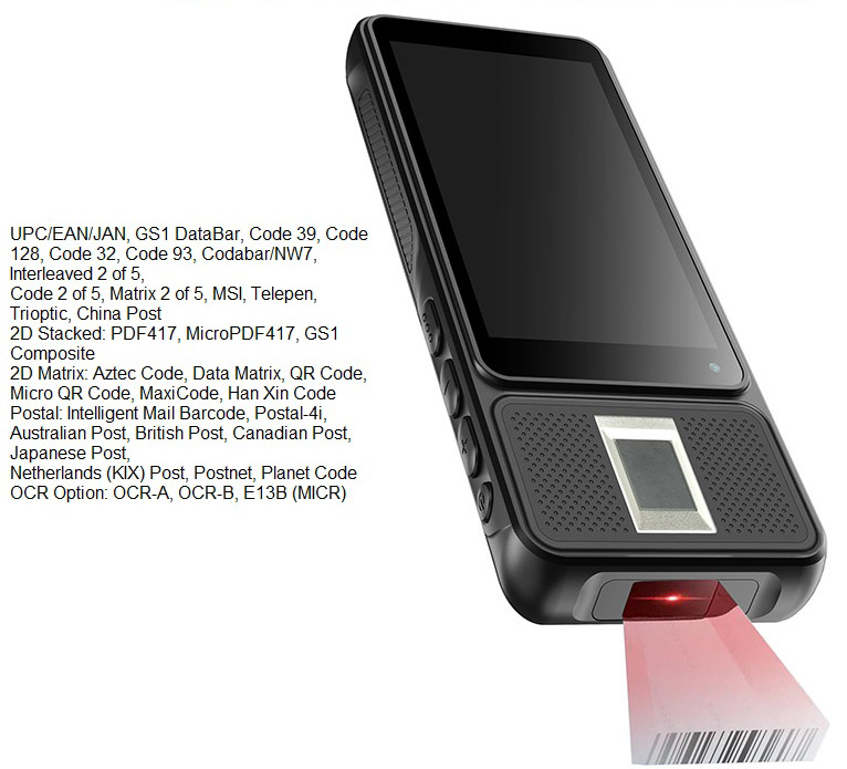 android fingerprint pda for slim card registration 