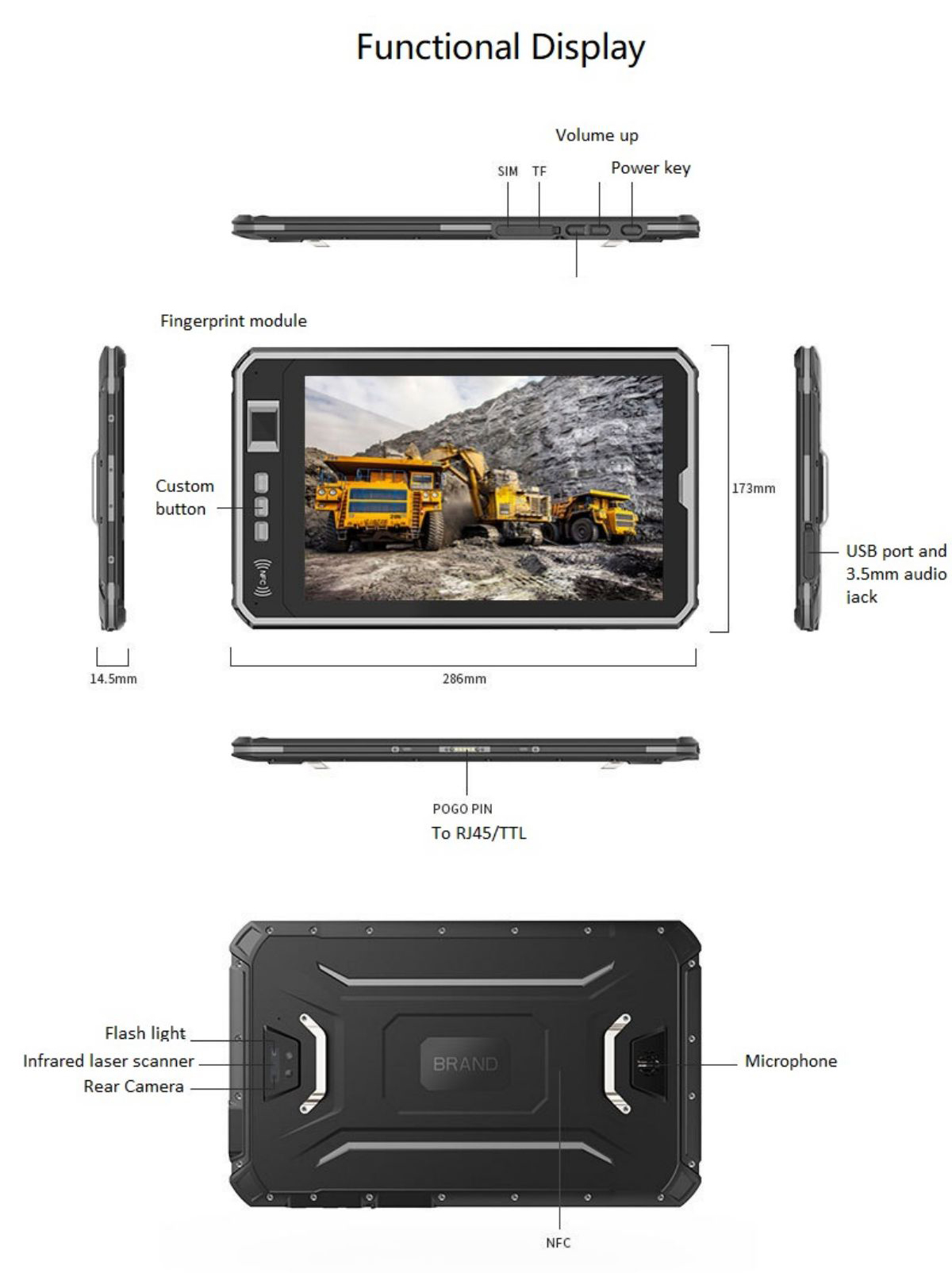 warehouse rfid reader fingerprint terminal 