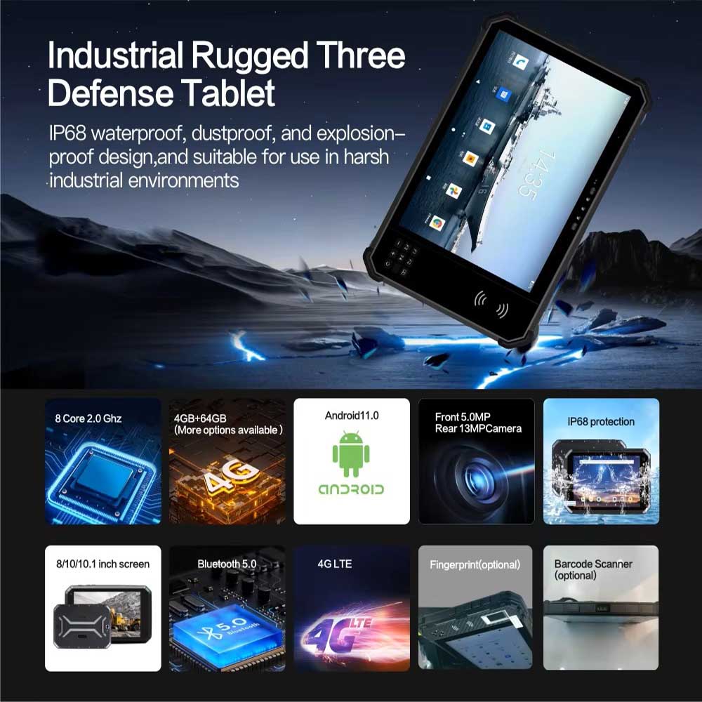 Industrial rugged tablet
